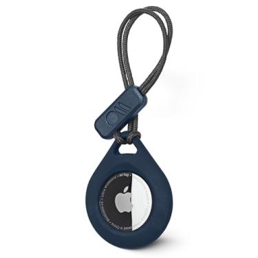 Imagem de Case-Mate Suporte para AirTag – Capa para Apple AirTags com alça robusta protetora de capa dura chaveiro Air Tag para coleira de cachorro, chaves de gato, bagagem, mochila 1 pacote, azul-marinho