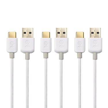 Imagem de Cable Matters Pacote com 3 cabos curtos de carregamento USB para USB C de 15 cm com carregamento rápido de 3A em branco para iPhone 16/15, Samsung Galaxy S23, S22 Note 20, LG G8, Google Pixel 7a, iPad