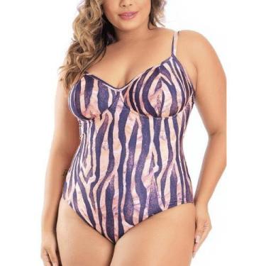 Imagem de Maiô Meia Taça Estampado Animal Style 621507 Banho de Mar, 50