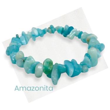 Imagem de Pulseira Natural Amazonita Em Cascalho Plenitude - EQUILIBRIO