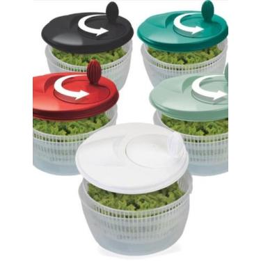 Imagem de Centrífuga De Salada Seca Verdura Manual Cozinha Grande 4 Litros - N.v