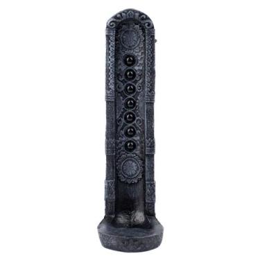 Imagem de Incensário 7 chakras Negro Vertical 22 cm em Resina - Lua Mística - 10