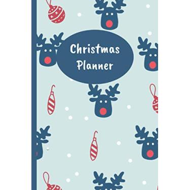 Imagem de Christmas Planner:: The Ultimate Party Organizer, Shopping List Tracker, Holiday bucket, Wish List, Countdown Pages, Note For Next Year. Monthly To-Do ... Mom Friends with Reindeer Themed background.