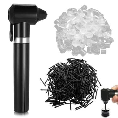 Imagem de Kit de máquina misturadora de tinta, misturador de pigmentos Yuelong e kit de tampas de tinta inclui máquina de agitador elétrico de pigmento de tinta de maquiagem com 100 bastões de mistura e 300