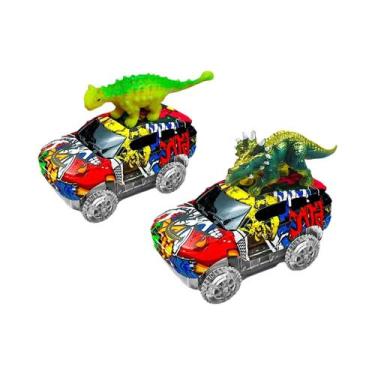 Imagem de Conjunto de Brinquedos de Trem e Dinossauro com Trilhos Flexíveis, Car