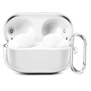 Imagem de USTIYA Capa para Sony WF-1000XM5 capa de proteção de silicone TPU macio de corpo inteiro com chaveiro acessórios para fone de ouvido Funda Carcasa (transparente)