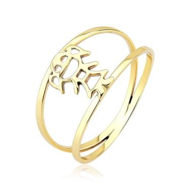 Imagem de Anel boneco filha ouro maciço amarelo 18k  a74b - MAEHLER JOIAS, 25, D