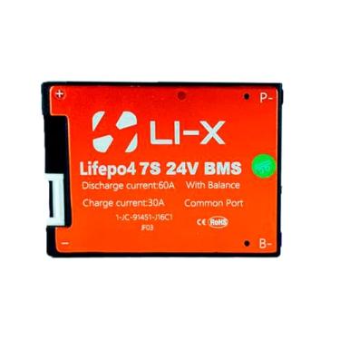 Imagem de Bms Liex 24v 60a 7s Liex A Prova D´agua Lifepo4 3.2v