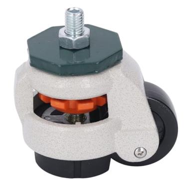 Imagem de Rodízio de Haste de Nivelamento M12 para Serviço Pesado Ajustável Com Alça de Catraca, Rodízio Industrial Com Rodízio Giratório e Pés, Adequado para Equipamentos de Bancada de