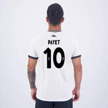 Imagem de Camisa Kappa Vasco Supporter New Branca e Preta 10 Payet, GG