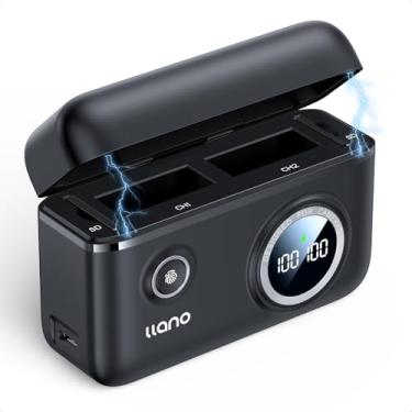 Imagem de llano Carregador De Bateria Duplo Lp-E12 Para Canon Eos M50, M50 Mark Ii, M, M2, M10, M100, M200, Rebel Sl1, Powershot Sx70 Hs, Carga Rápida De 18 W, Visor Digital Inteligente, Capa De Encaixe Magné