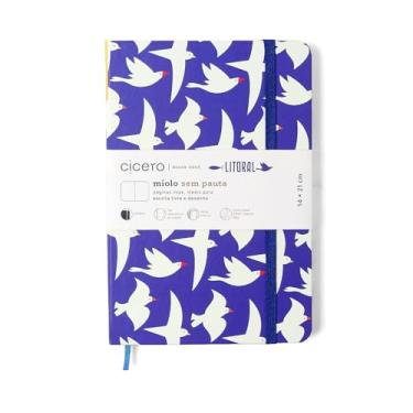 Imagem de CADERNETA CICEROS LITORAL SEM PAUTA 14X21 REVOADA AZUL