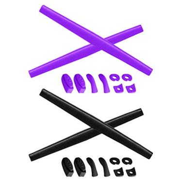 Imagem de Galvanic Kits de borracha de substituição para óculos de sol Oakley Juliet - roxo + preto