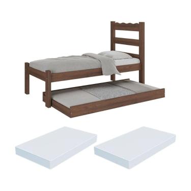 Imagem de Bicama de Madeira Maciça com Colchão Incluso Multimóveis CR35258
