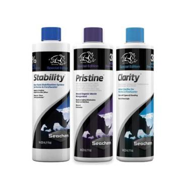 Imagem de Kit Seachem Stability Pristine Clarity Água Aquários 325Ml