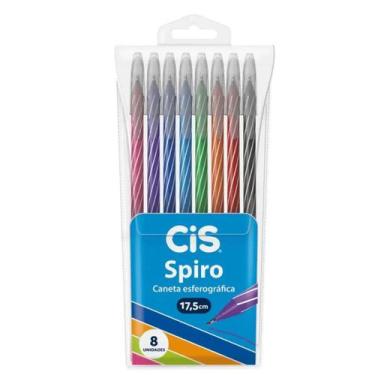 Imagem de Caneta Esferografica Spiro 0.7mm Cis, 8 Cores