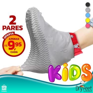 Imagem de KIT 2 PARES Capa de Chuva para Tênis Tamanho P Protetor de Silicone pa
