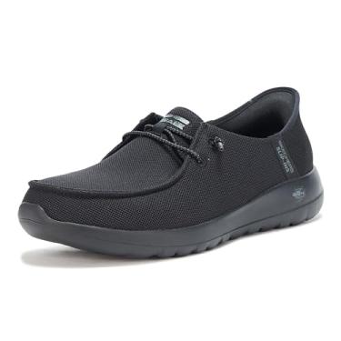 Imagem de Skechers Tênis feminino sem cadarço Go Walk Joy Moc Toe Casual, Preto/preto, 10.5 Wide