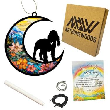 Imagem de NETHOMEWOODS Cocker Spaniel Memorial Suncatcher, presente de perda de cachorro personalizado com nome e data, lembrança de ponte arco-íris para amantes de cães, presentes de luto de animais de