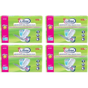 Imagem de KIT 4 Absorvente Geriátrico Lifree Branco - 20 Unidades