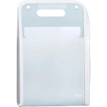 Imagem de Pasta de Arquivo A4 Organizadora de Material Escolar Arquivos Sanfonada(3,Branco)