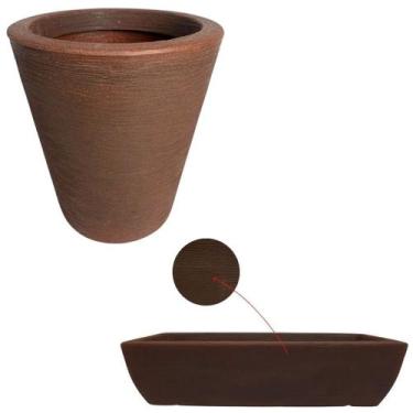 Imagem de Vaso De Polietileno + Jardineira Viena 100x23 Para Plantas - Alpe & Ar