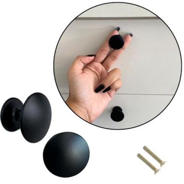 Imagem de 10 Puxadores Ponto Redondo Para Móveis Gaveta Armário/ Metal - Compras