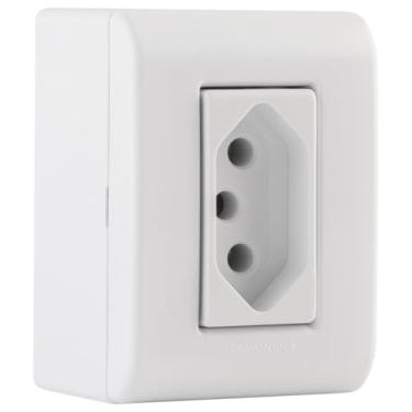 Imagem de Tramontina Caixa de Sobrepor com 1 Tomada 2P+T 20 A 250 V LizFlex Branca