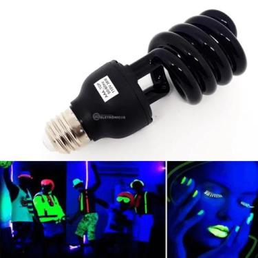 Imagem de Lâmpadas Fluorescente Eletrônica Neon Luz Negra 30w Detecção de Notas 