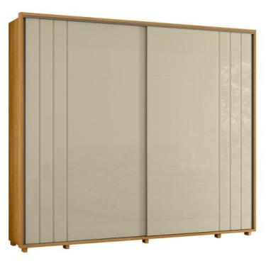 Imagem de Guarda Roupa Casal Dalí Ripado 2 Portas Deslizantes - Madetec, Cumaru/