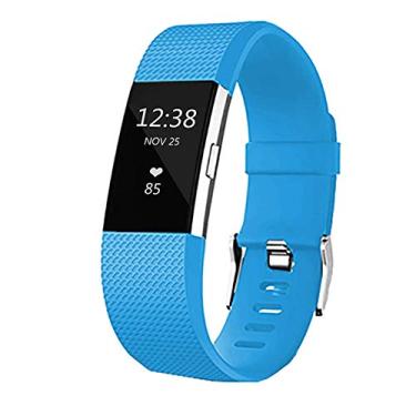 Imagem de Pulseiras de substituição para Fitbit Charge 2, pulseiras clássicas de silicone ajustáveis para Fitbit Charge 2, mulheres e homens