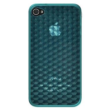 Imagem de Amzer Capa de TPU com diamante para iPhone 4/4S - Azul - Serve para AT&T, Sprint e Verizon iPhone 4