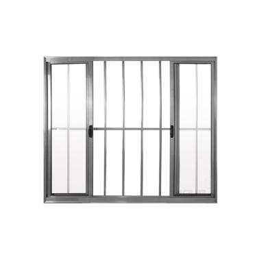 Imagem de Janela De Alumínio De Correr 100x150cm 4 Folhas Grade Brilhante