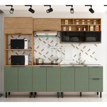 Imagem de Paneleiro Torre Quente 2 Fornos Toscana Espresso Móveis Freijó/jade