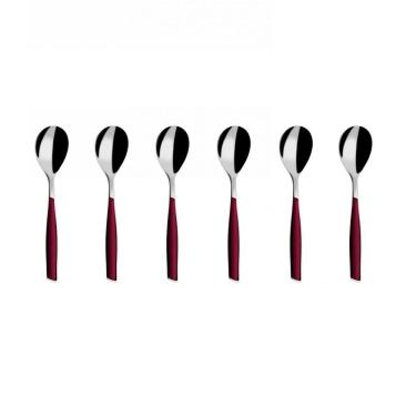 Imagem de Colher Para Café 15cm Inox 6 Peças Vinho Glamour Bugatti