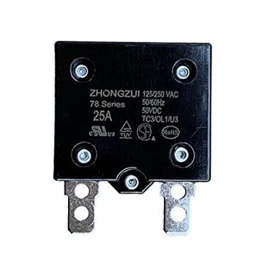 Imagem de weelye 1Pcs 25A 125/250Vac 50Vdc Automatic Reset Relay Thermal Switch Circuit Breaker Current Overload Protector for Children Riding Electric Car Accessories