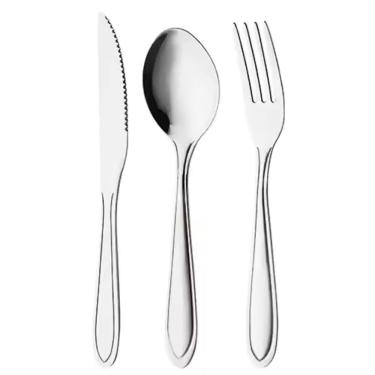 Imagem de Jogo Garfo Faca Colher Mesa Inox 18 Peças Restaurante Casa