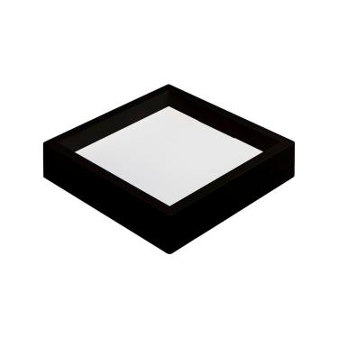 Imagem de Painel De Led Nordecor Quadrado Kais De Sobrepor Recuado 24w Bivolt Preto 6500k Luz Branca 4257