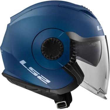 Imagem de Capacete Ls2 OF570 Verso Aberto Monocolor Azul Fosco        