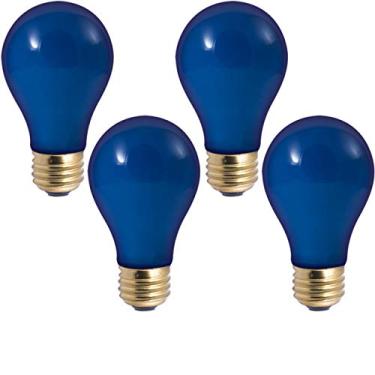 Imagem de GoodBulb Lâmpada De Cultivo Plantas 60 Watts, Cor Azul, Formato A19 E Base Média E26, Alto Rendimento, Sementes Interior, Vegetais Flores, Pacote Com 4 Lâmpadas