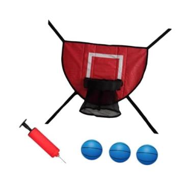 Imagem de menolana Conjunto de cesta de basquete e trampolim, gol de basquete, brinquedo esportivo, acessórios para trampolim para a maioria dos trampolins, Basquete Azul