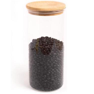 Imagem de Pote Hermético de Vidro Oikos com Tampa de Bambu Redondo 1,650 Litros