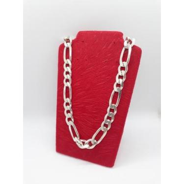 Imagem de Cordão Corrente Figaro Elos 3 em 1- 50cm x 0.9mm - Joalheria Lacerda