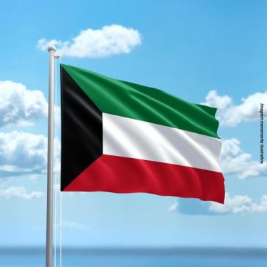 Imagem de Bandeira do Kuwaiti 80cmx140cm Tecido Oxford 100% Poliéster - Presente