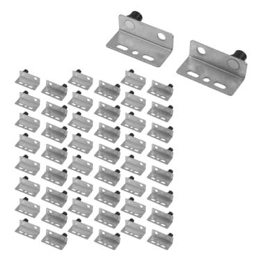 Imagem de FarBoat 48 peças dobradiças pivotantes 4 cm dobradiças ocultas ferragens de ferro resistente para porta de madeira gaveta de armário de móveis (para furo de 8 mm cinza prateado)