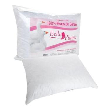 Imagem de Travesseiro Daune Bella Piuma 100% Pena Ganso Macio e Confortável 50x7