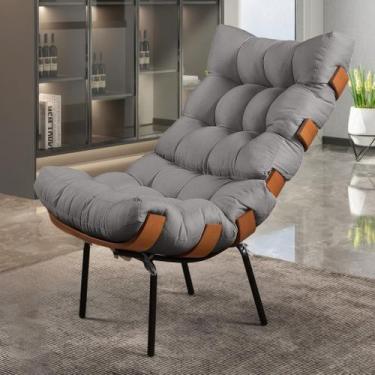 Imagem de Poltrona em Linho Costela Sala de Estar - House Deccor