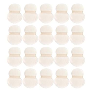 Imagem de Ysyqkn 20 peças almofadas de suor para axilas reutilizáveis, forros de suor em tecido não tecido, absorventes de para axilas, para mulheres e homens unissex