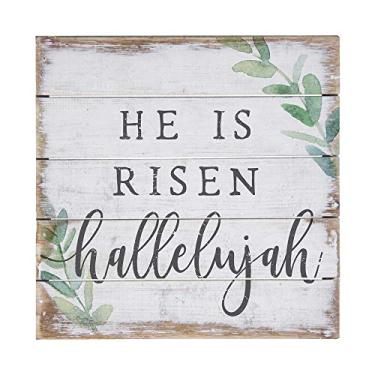 Imagem de Simply Said, INC Placa de madeira Perfect Pallet Petites 20 cm PET16448 - He is Risen, Hallelujah