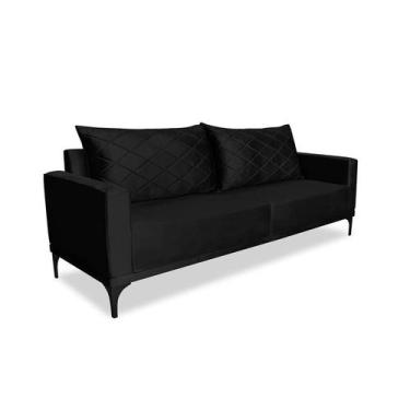 Imagem de Sofá 2 Lugares Eros Veludo Preto 160 cm - Modern